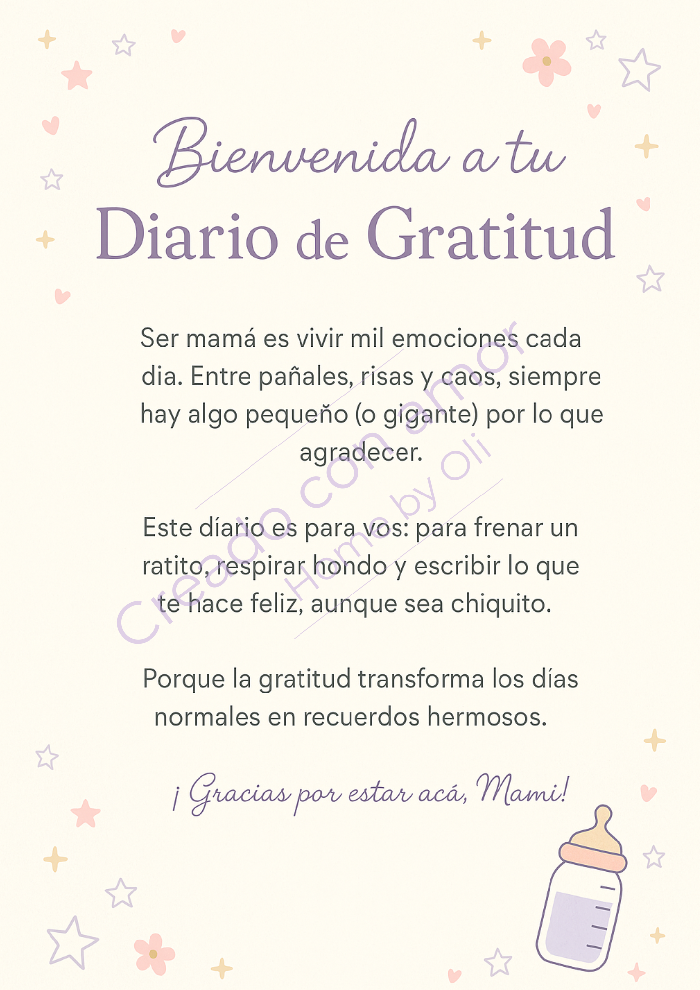 Diario de Gratitud (Gracias Mami) PDF imprimible 🌸